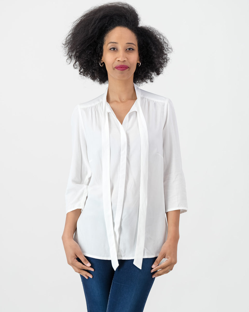 lia summer blouse - off white
