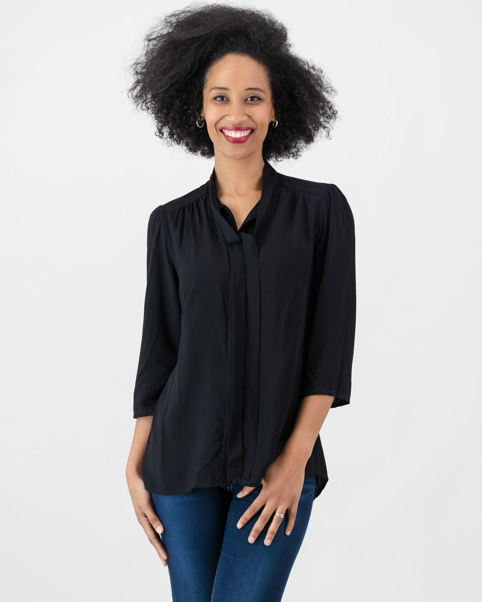 lia blouse - black
