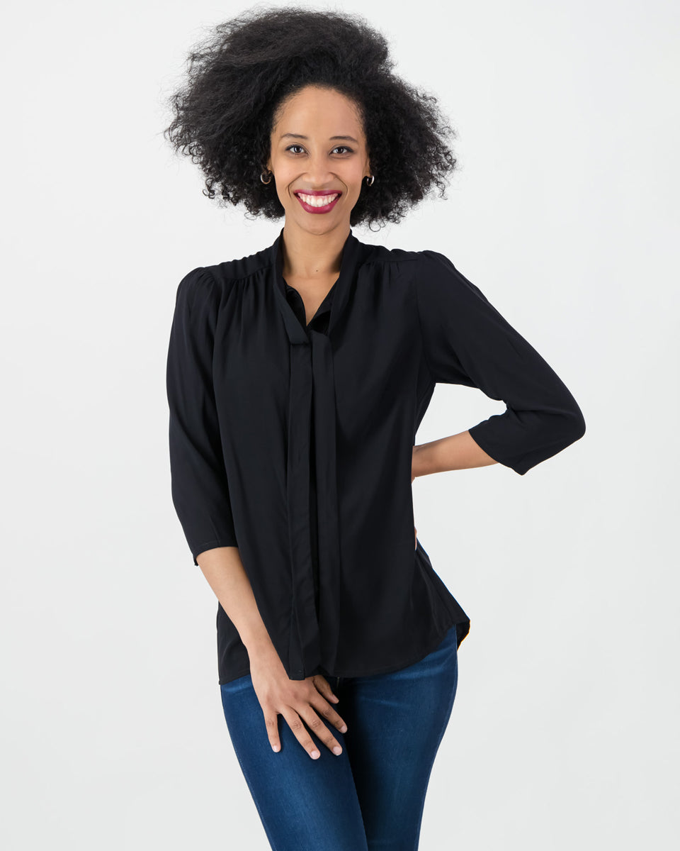 lia blouse - black