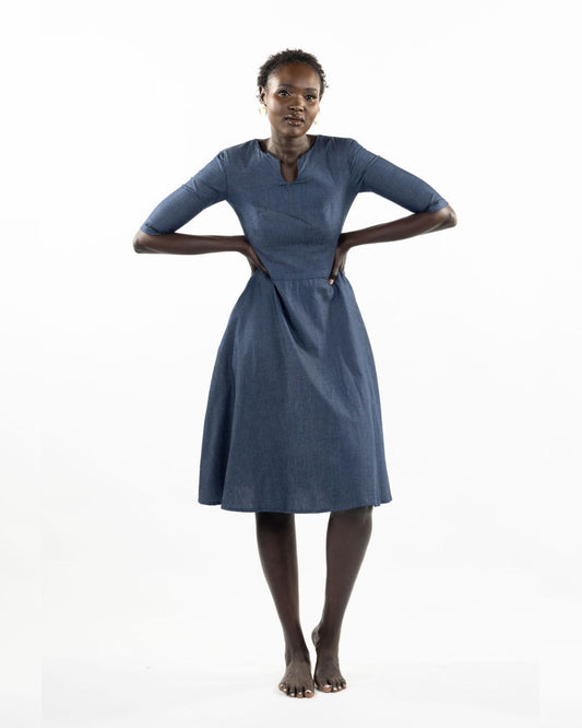 khloe dress - denim