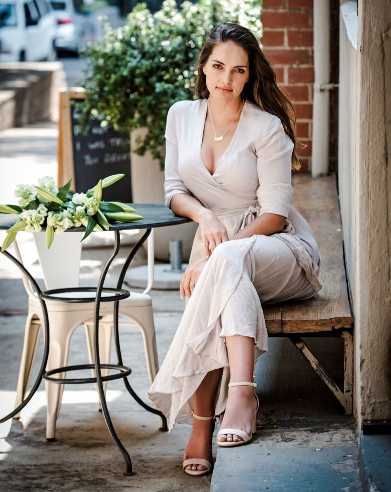eva wrap dress - long sleeve