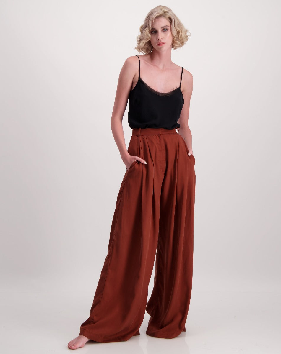 tencel katherine pants - rust