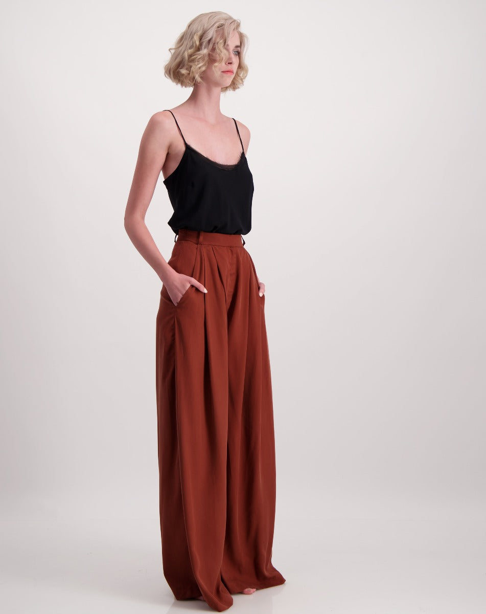 tencel katherine pants - rust