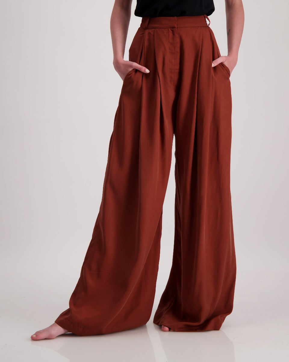 tencel katherine pants - rust