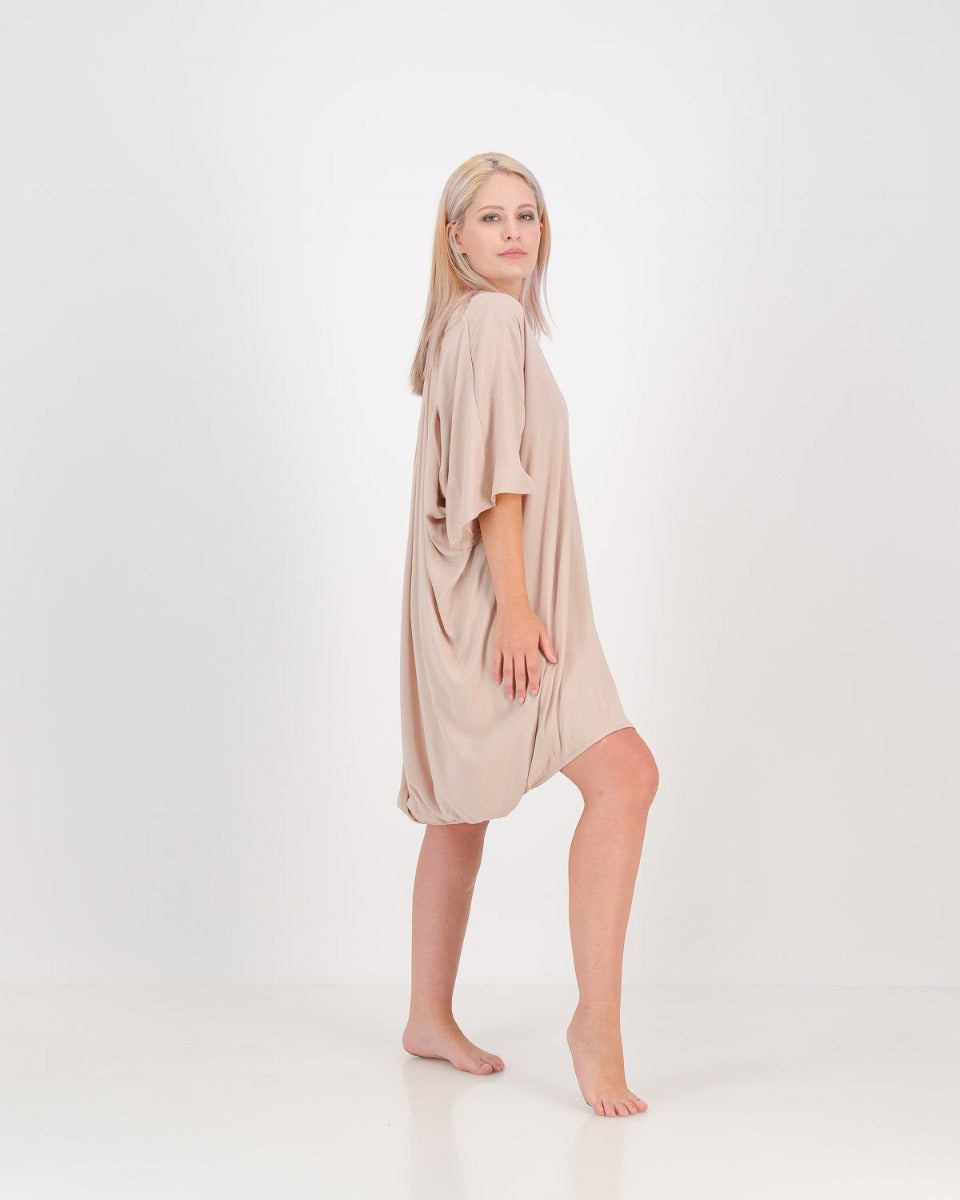 LUNAR, sahara summer kaftan - stone, eco fashion, sustainable