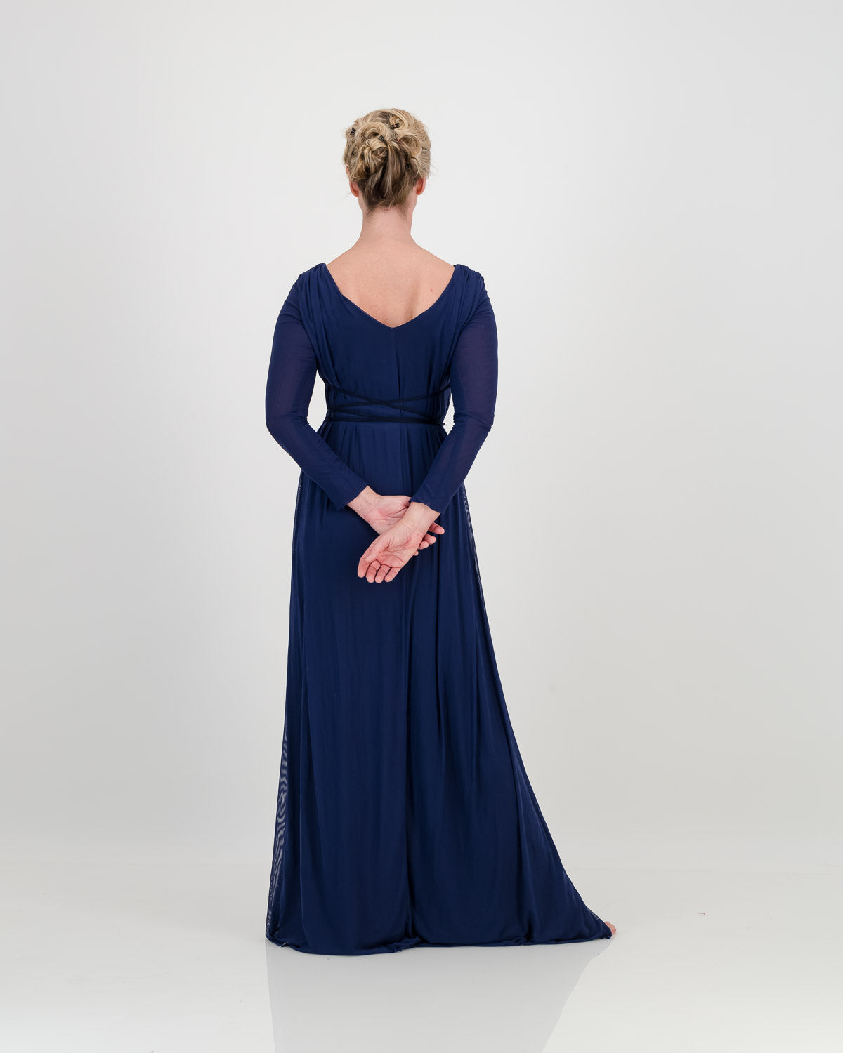 long sleeve cleo dress - navy