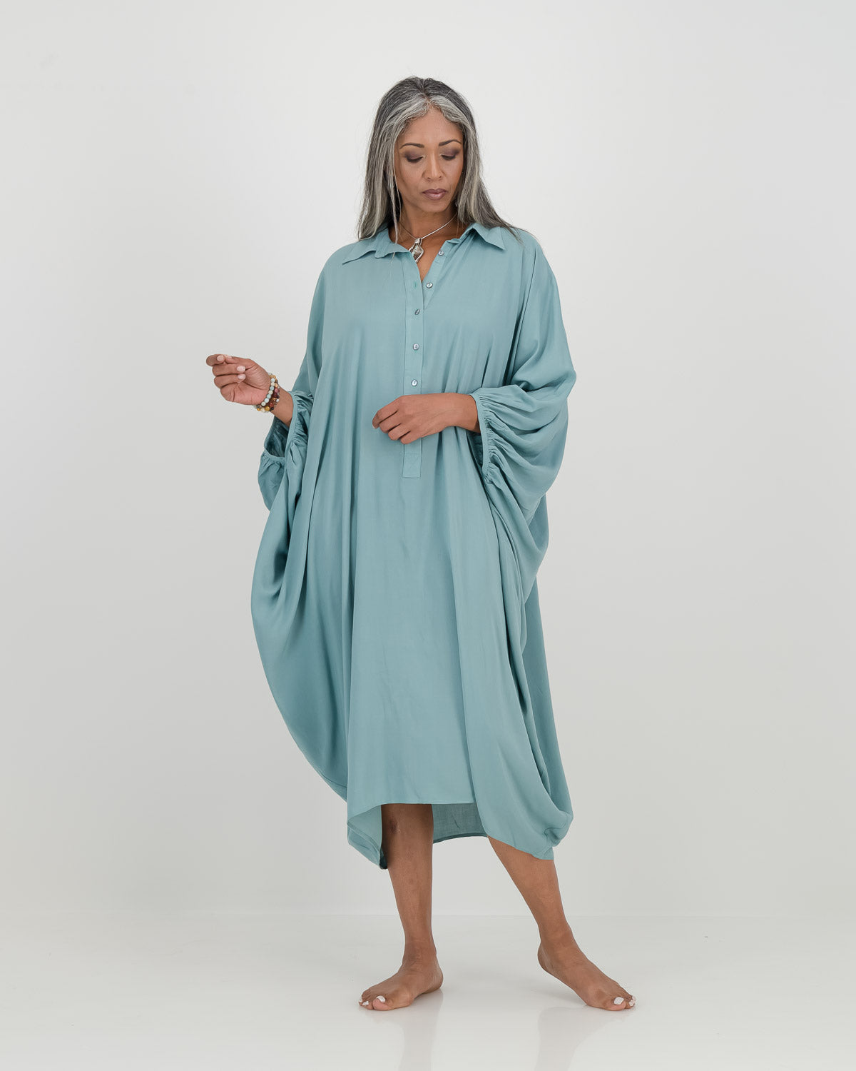 artist kaftan - duck egg