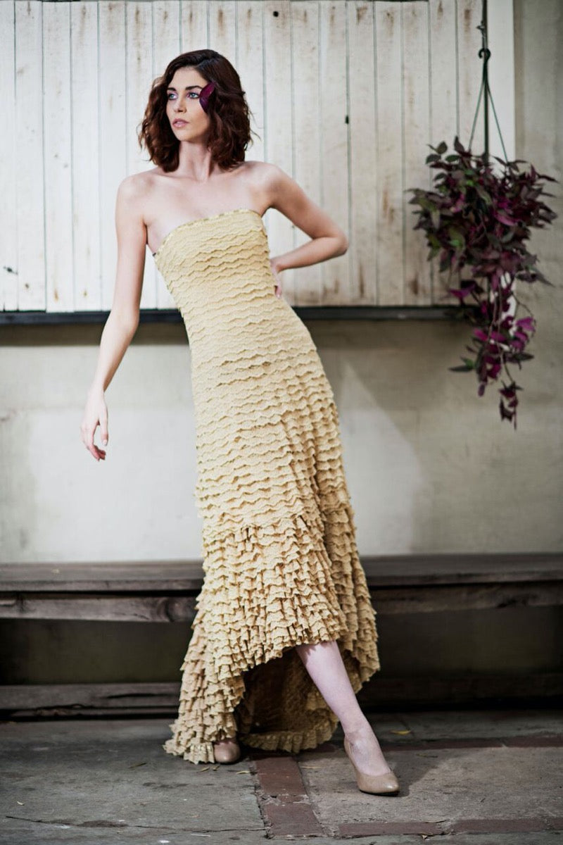 LUNAR sienna gown, eco fashion, sustainable
