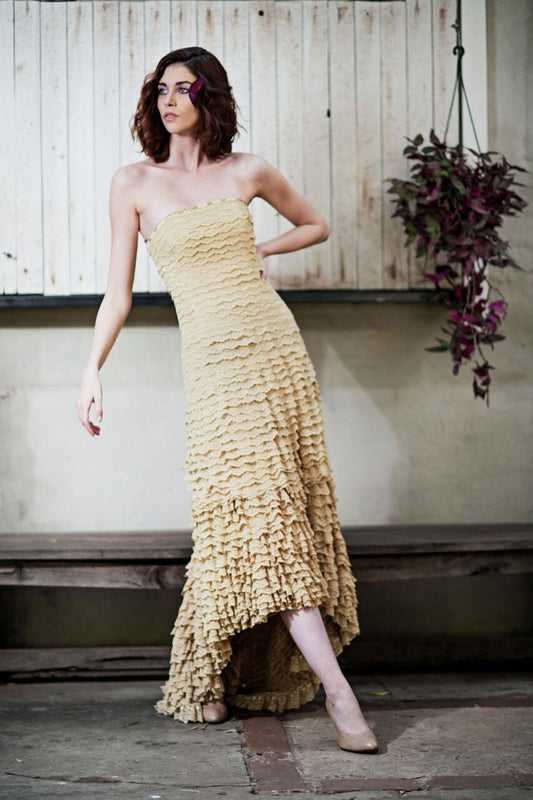 LUNAR sienna gown, eco fashion, sustainable