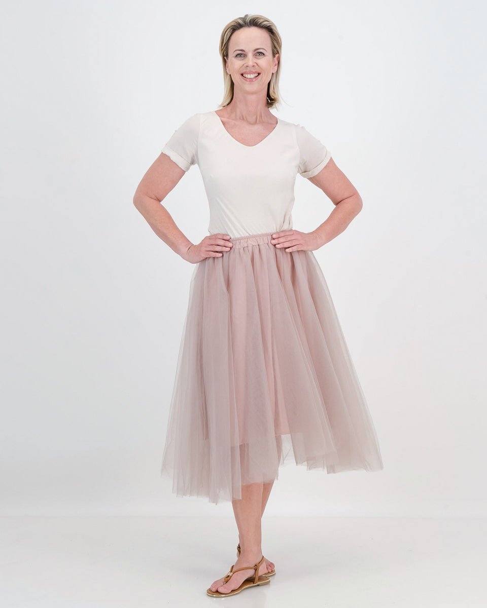 tulle tiana skirt - vintage rose