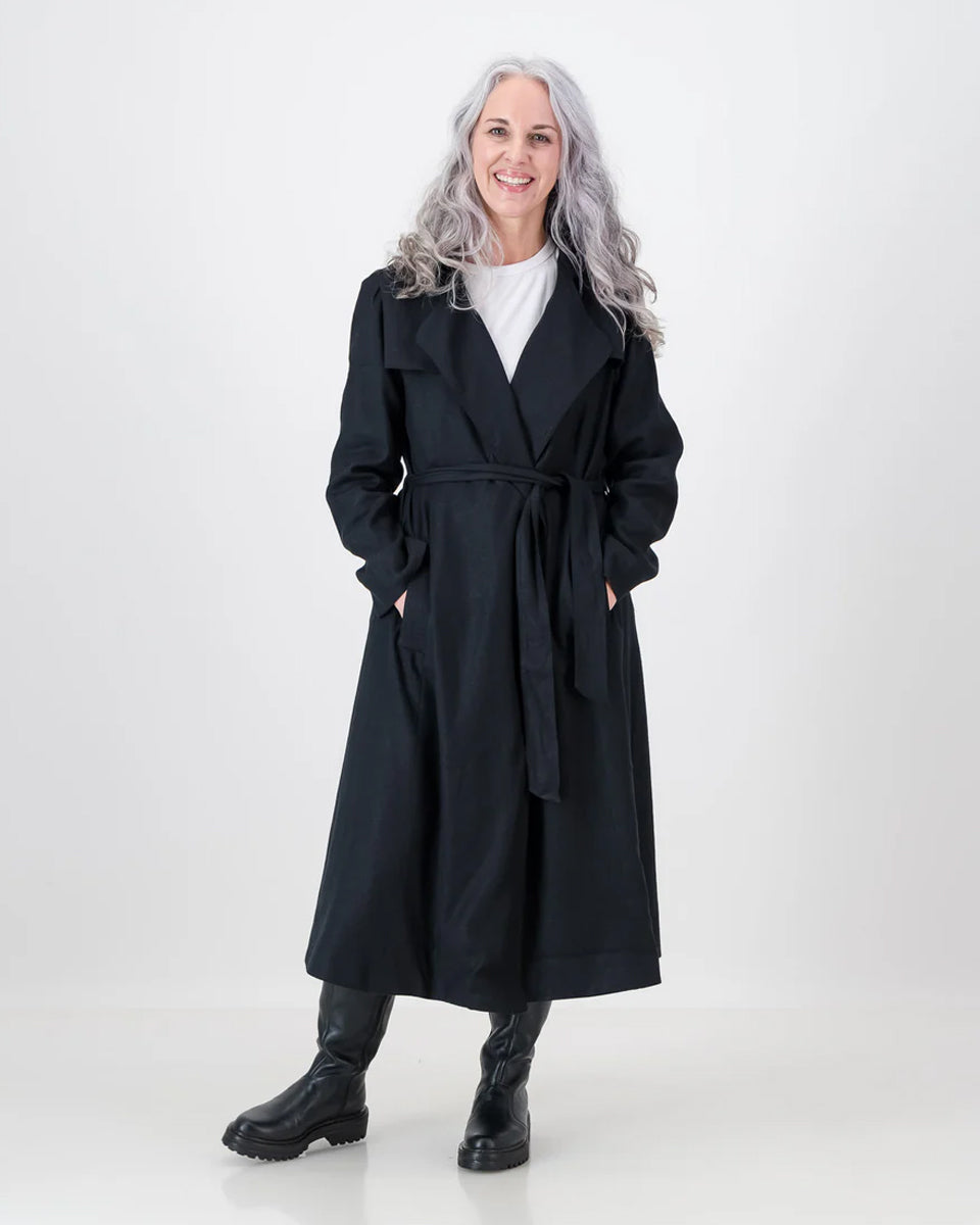 ilsa trench coat - black