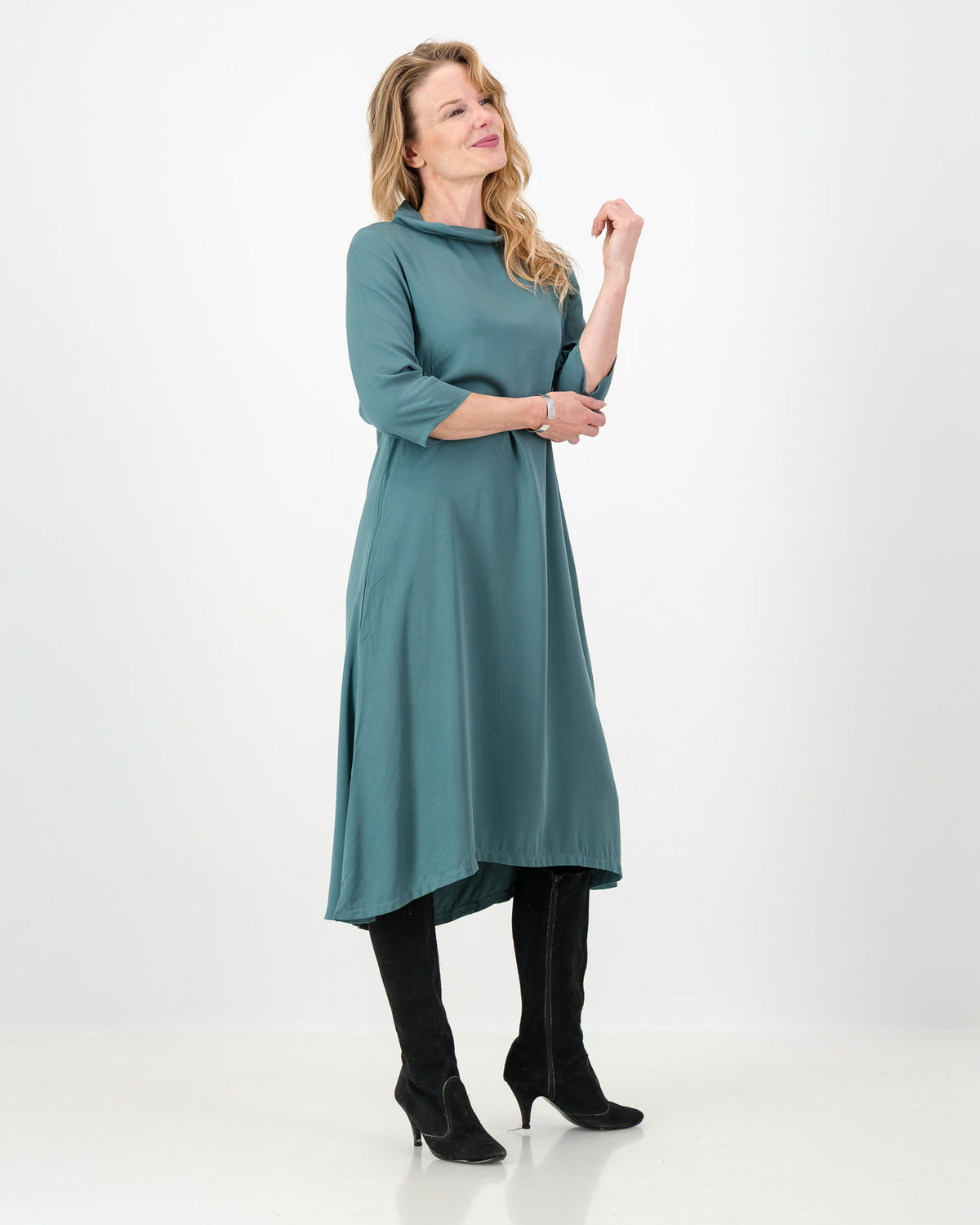 mila dress short - seafoam green