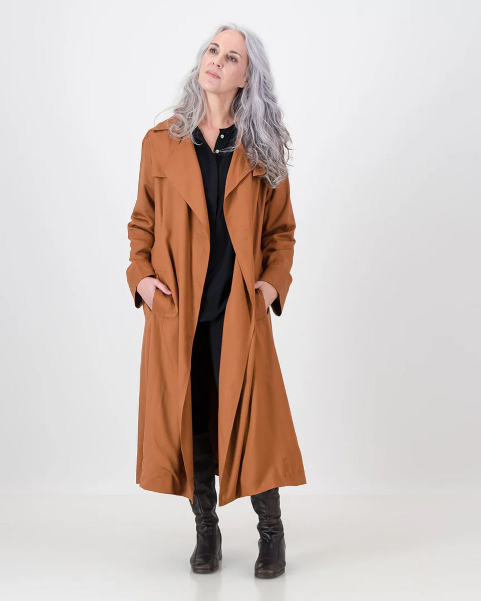 ilsa trench coat - rust