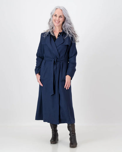 ilsa trench coat - navy