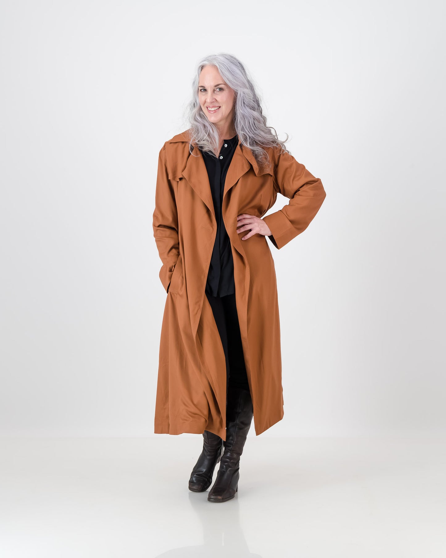 ilsa trench coat - rust