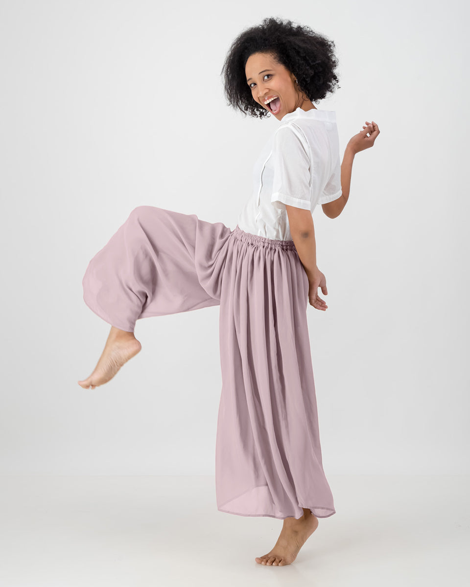 malaika chiffon pants - lilac