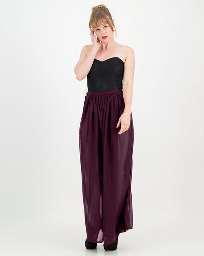 malaika chiffon pants - plum