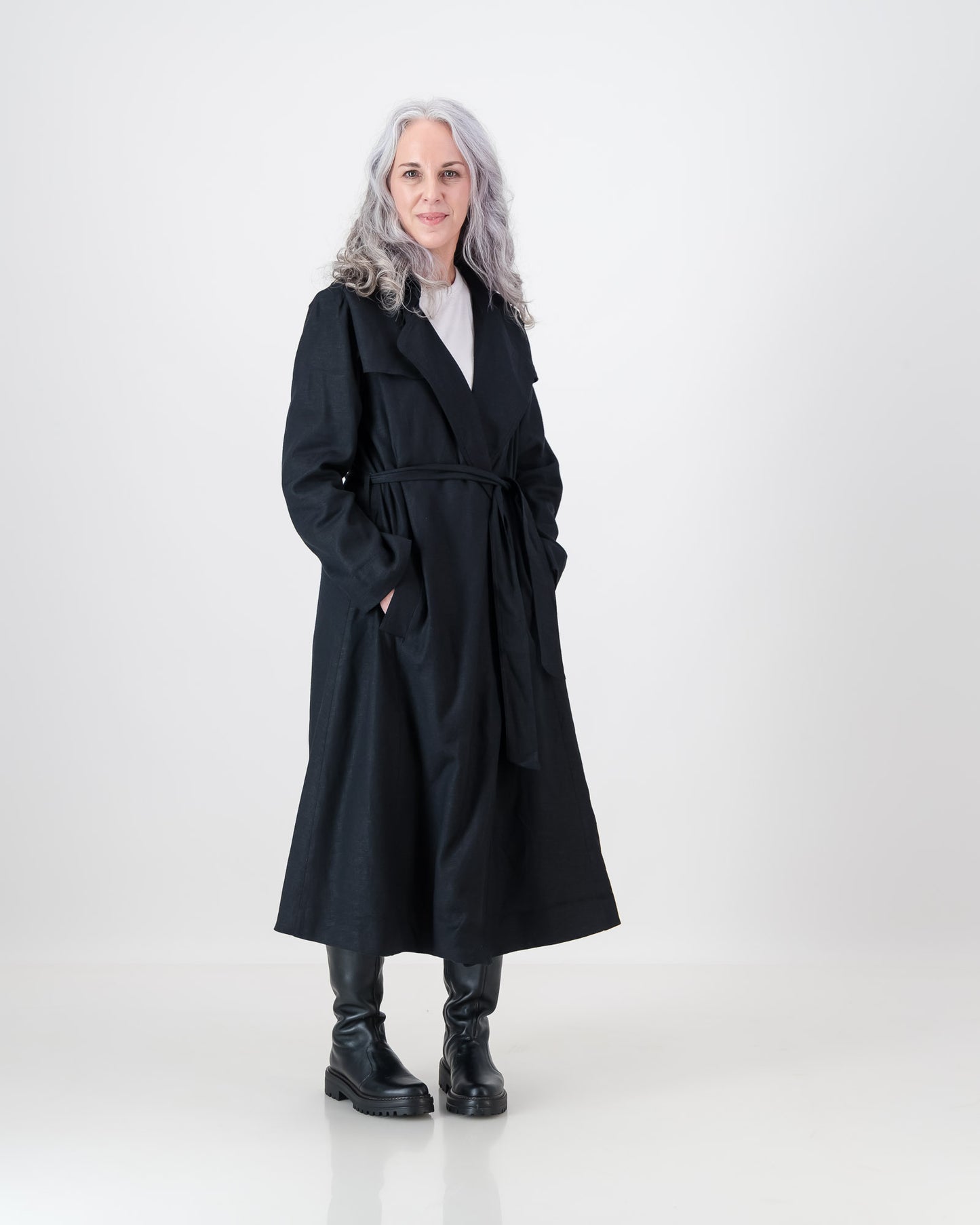 ilsa trench coat - black