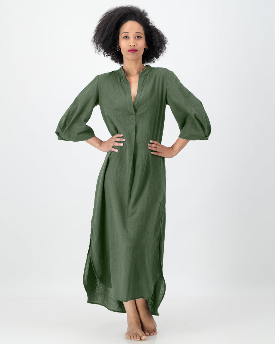 summer kurta dress- sage green