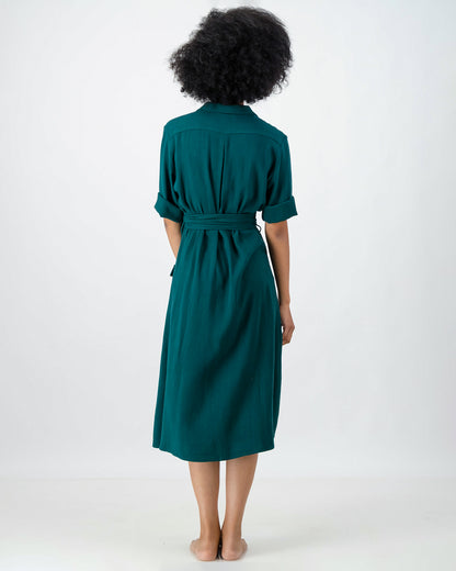 emma dress - forest green