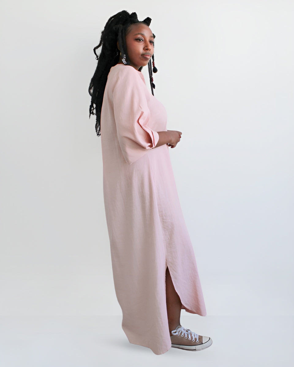 summer kurta dress- vintage rose