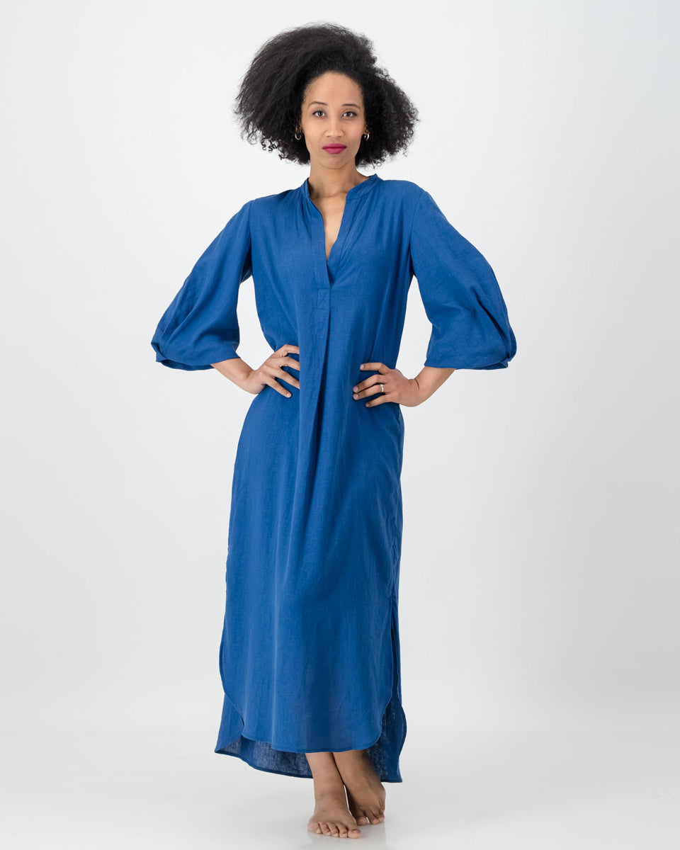 summer kurta dress- sapphire blue