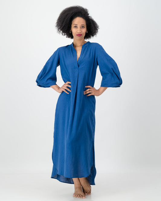 summer kurta dress- sapphire blue