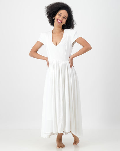 lindi dress- white