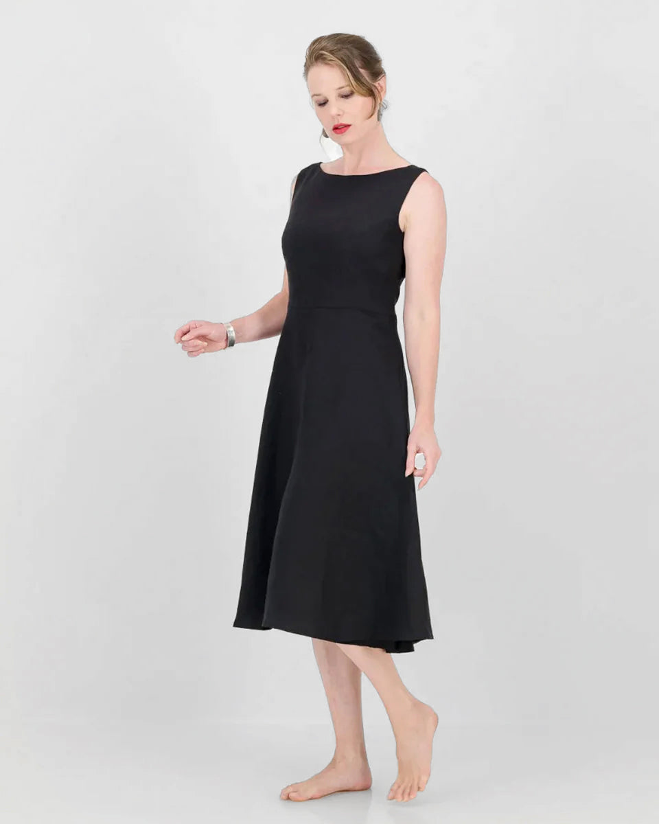 mpilo linen boatneck dress