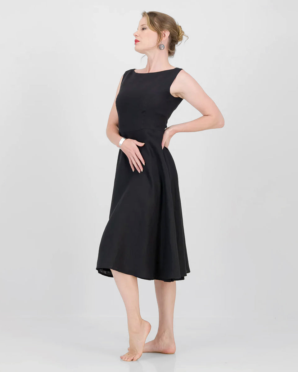 mpilo linen boatneck dress