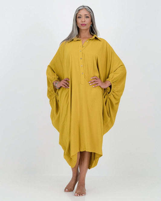 artist kaftan - chartreuse