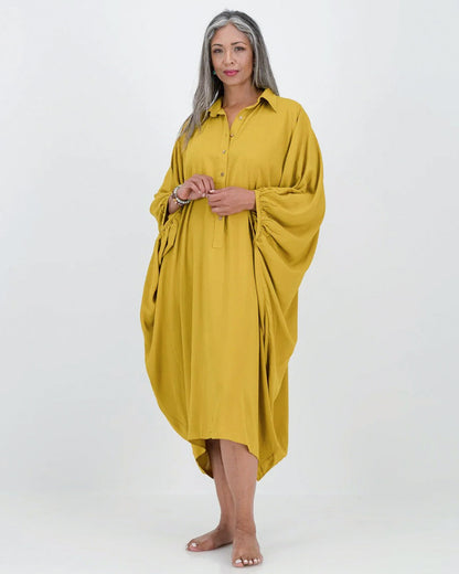 artist kaftan - chartreuse