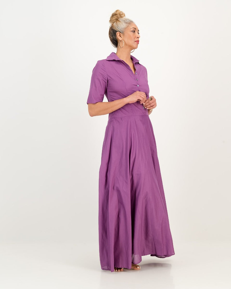gail shirt dress - purple
