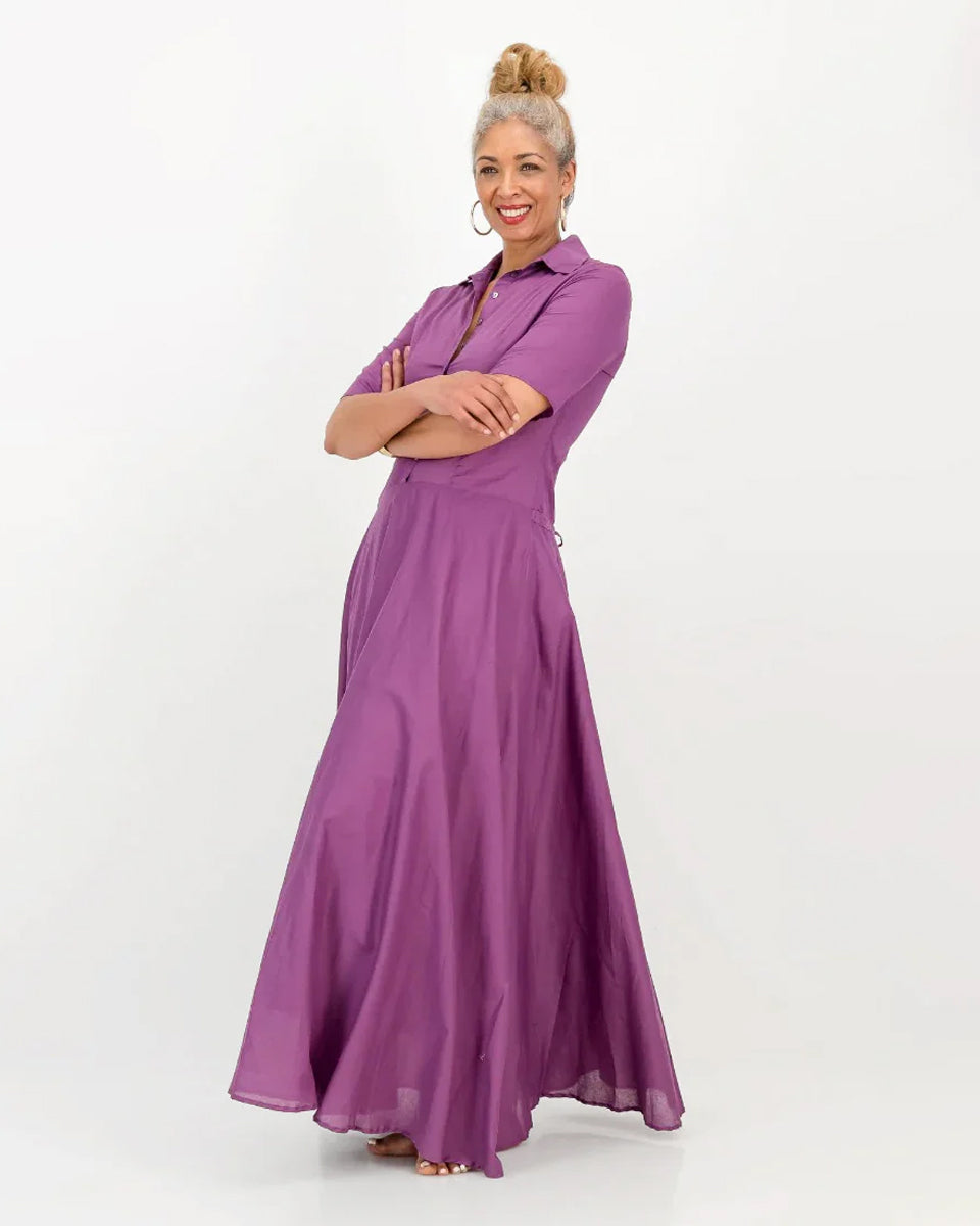 gail shirt dress - purple