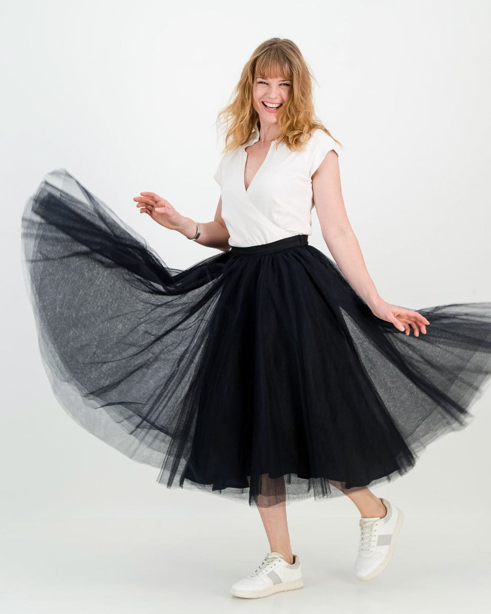 tulle tiana skirt - black