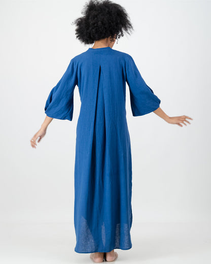 summer kurta dress- sapphire blue