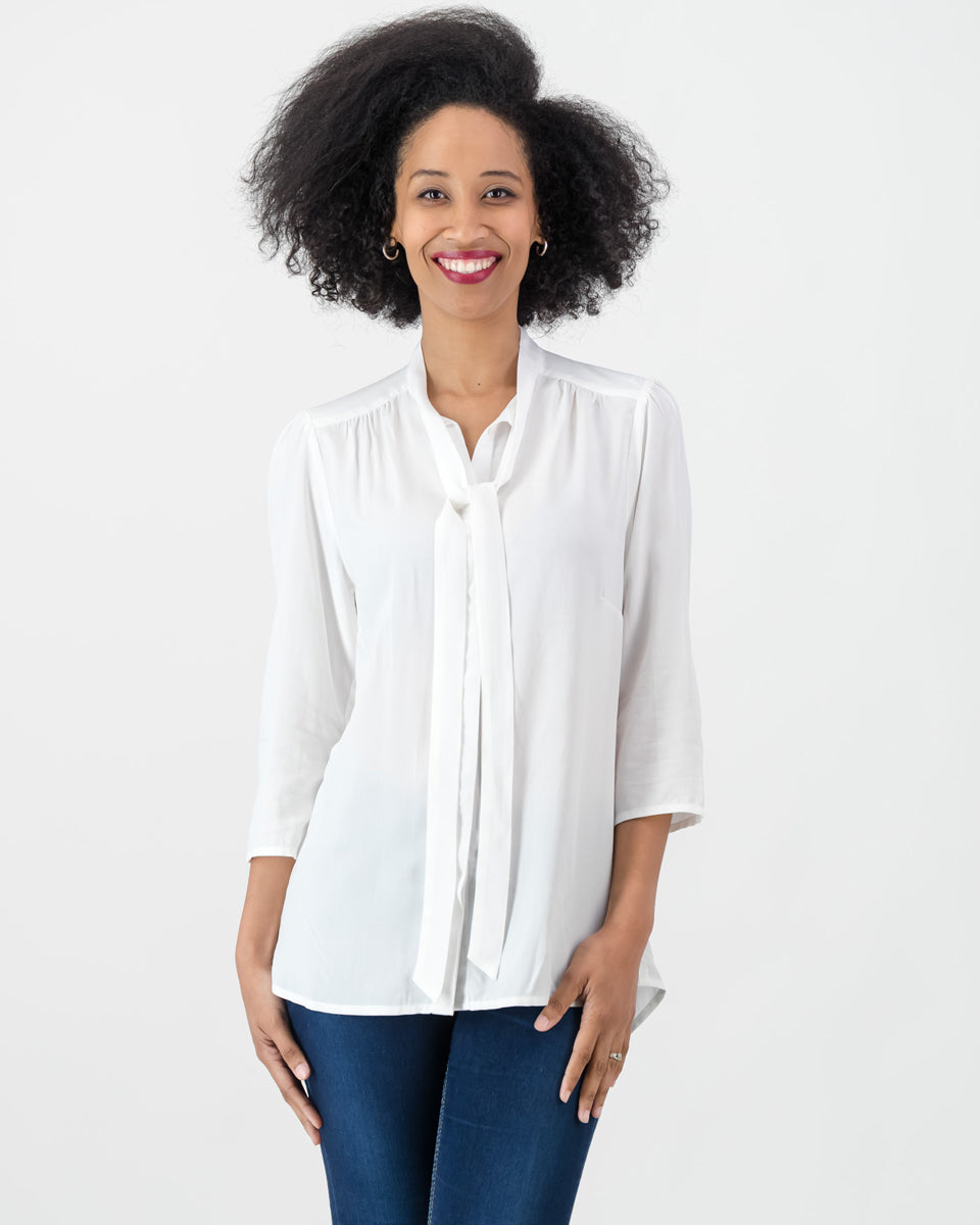 lia summer blouse - off white