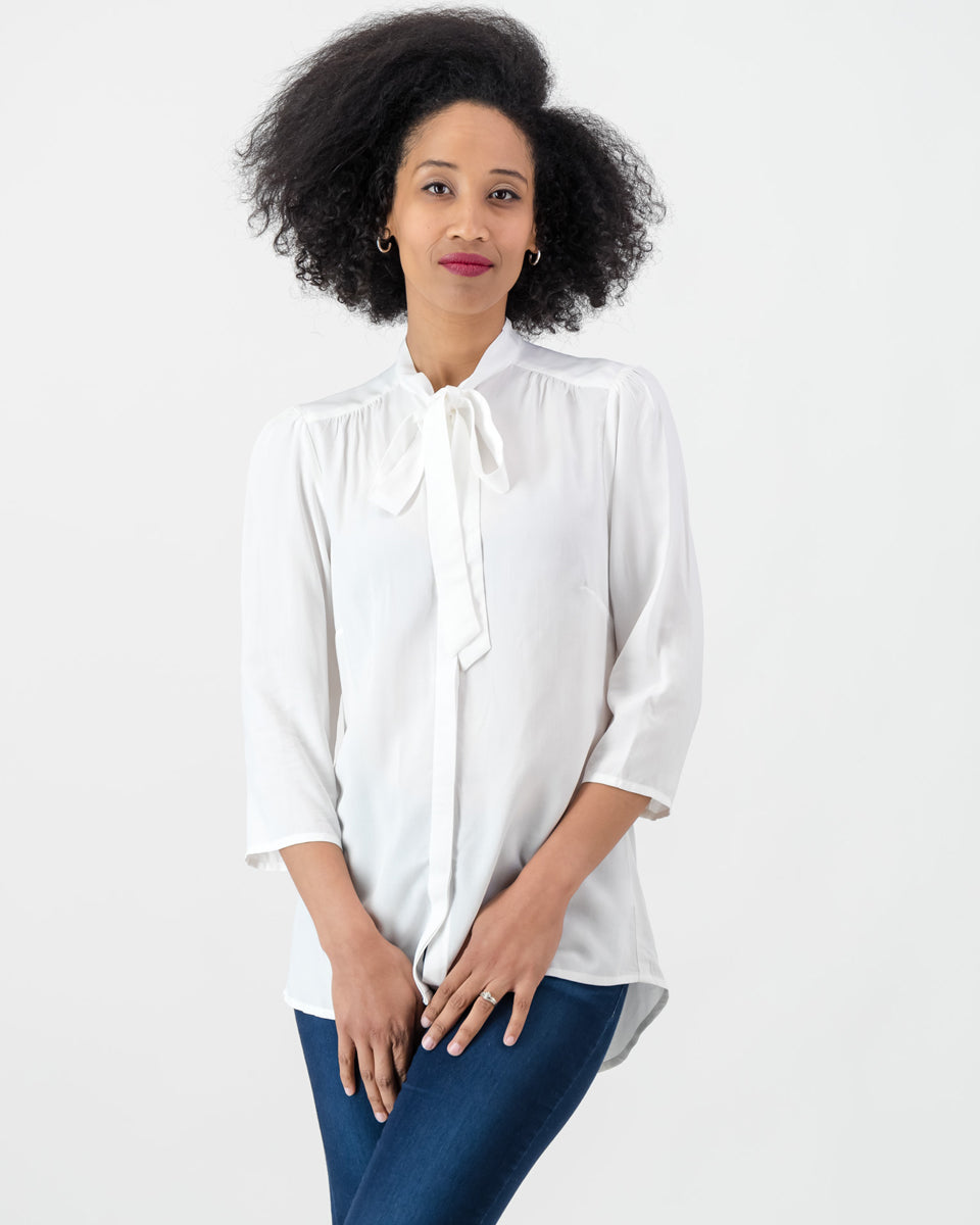 lia summer blouse - off white