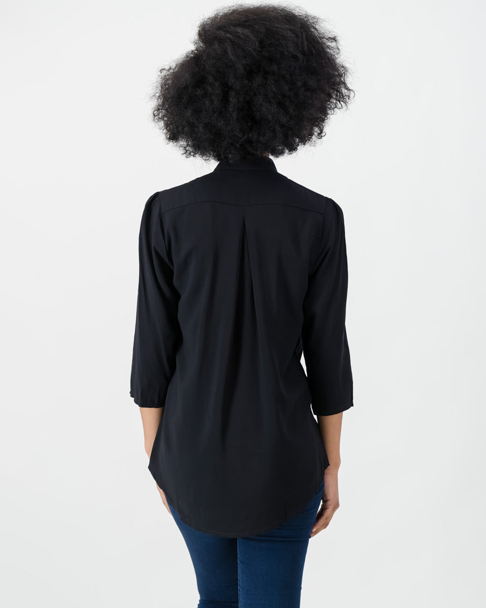 lia summer blouse - black