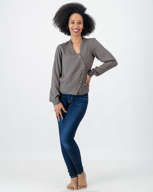 ingrid blouse - khaki