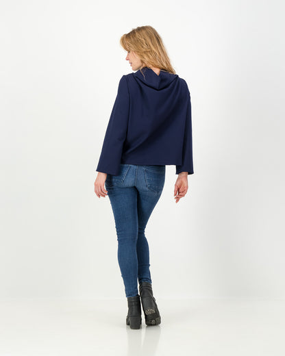 thalita oversized winter track top - navy