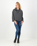 thalita relaxed winter track top - charcoal