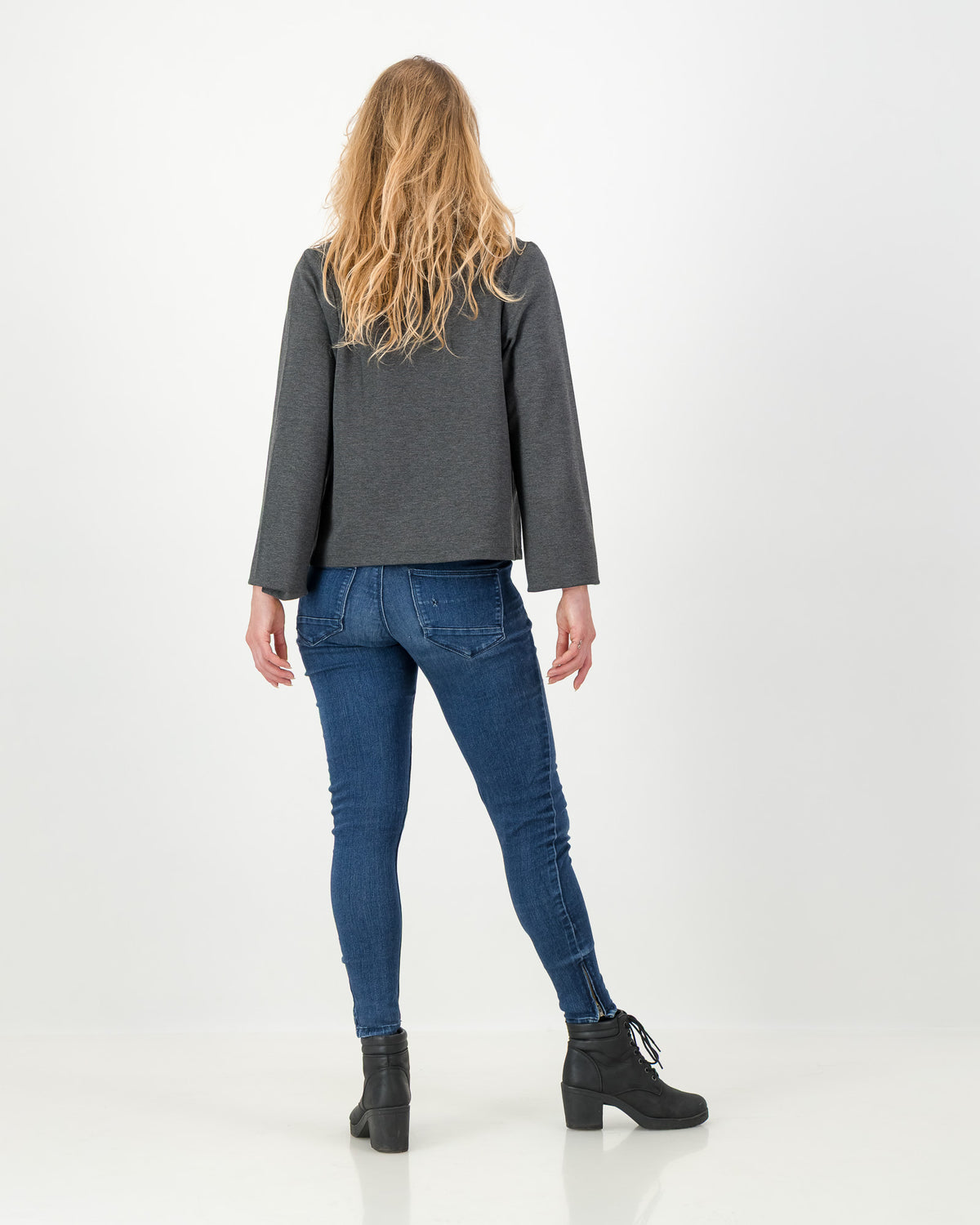 thalita relaxed winter track top - charcoal
