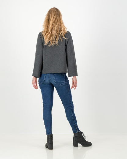 thalita oversized winter track top - charcoal