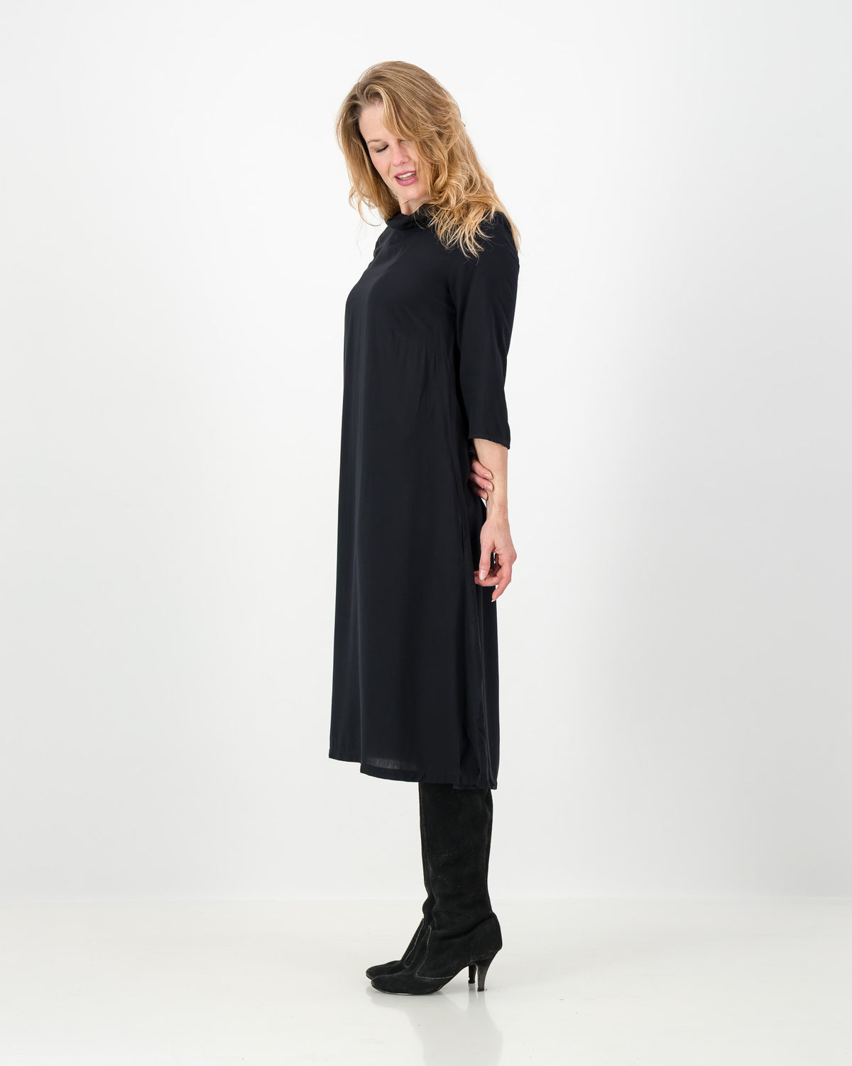 mila dress short - black