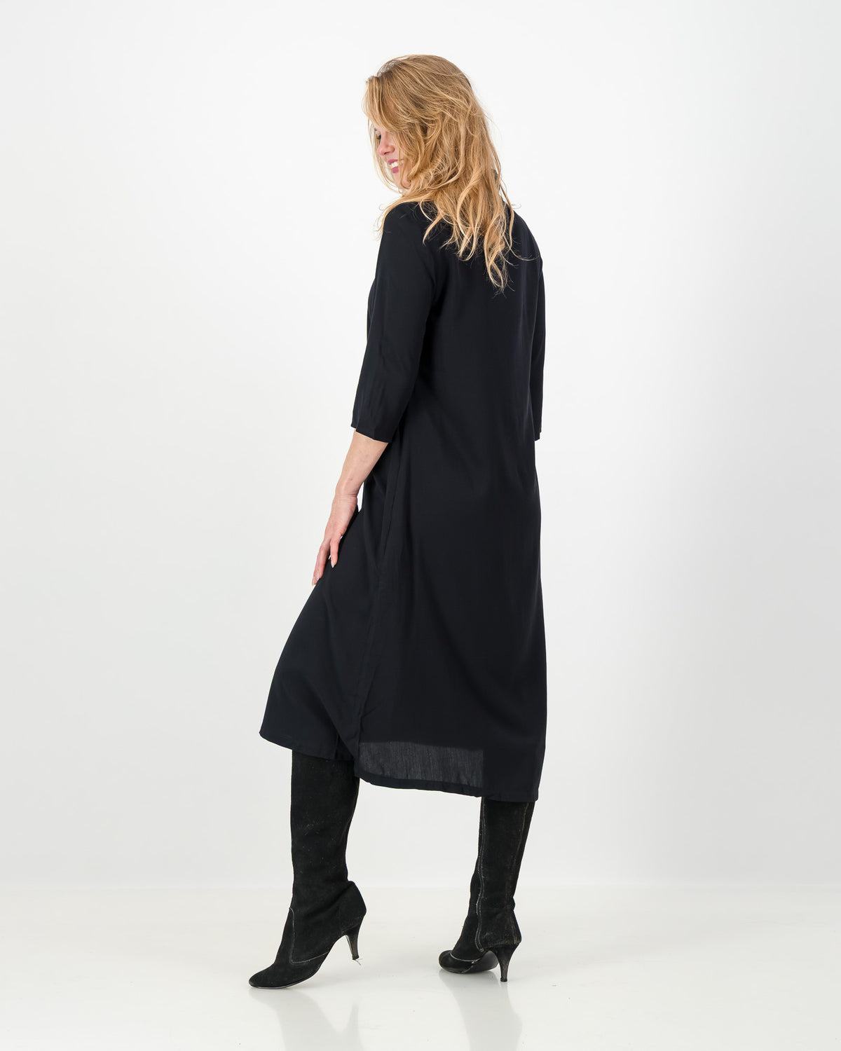 mila dress short - black