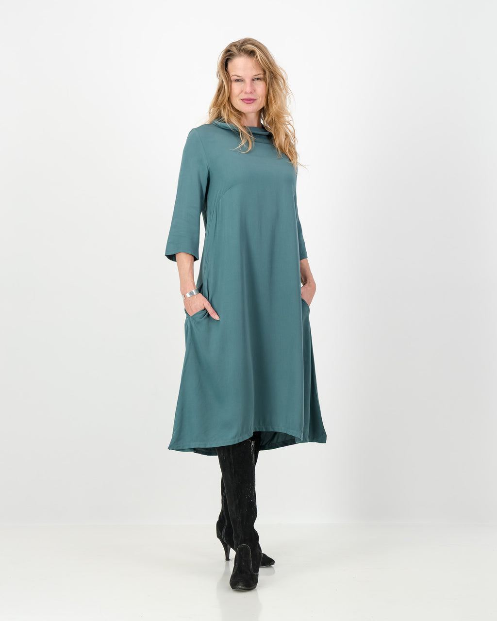 mila dress short - seafoam green