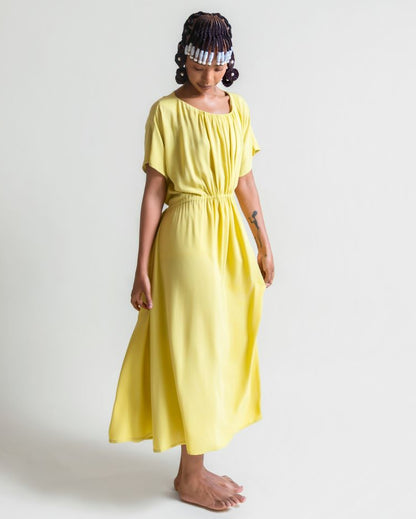vicki dress - chartreuse