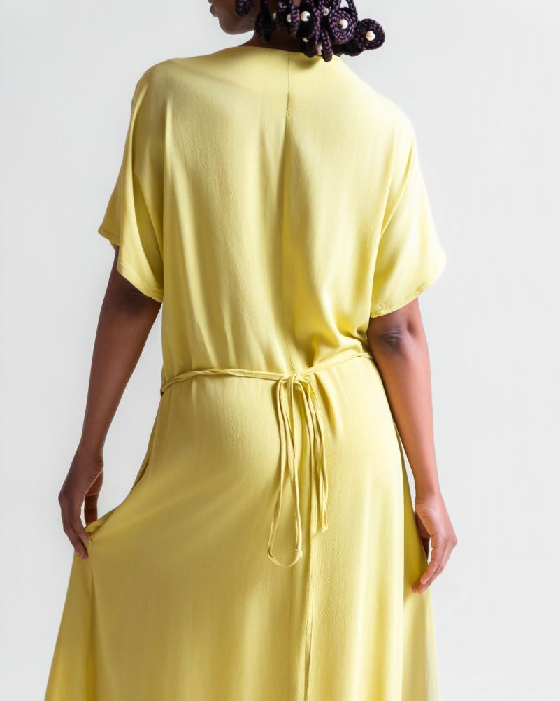 vicki dress - chartreuse