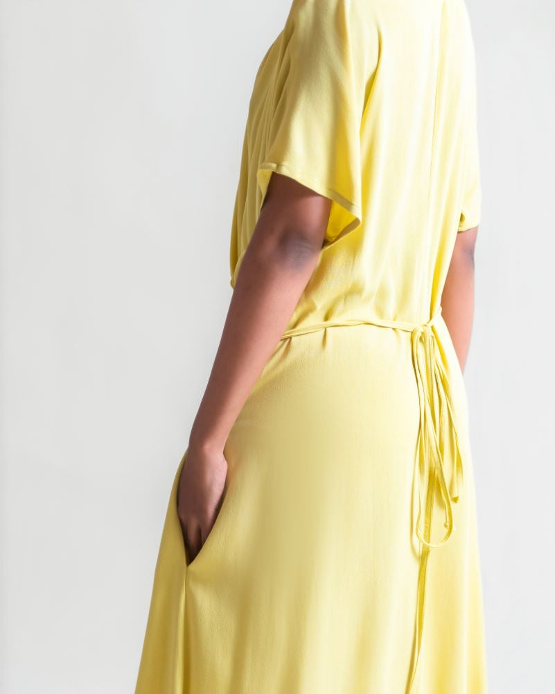 vicki dress - chartreuse